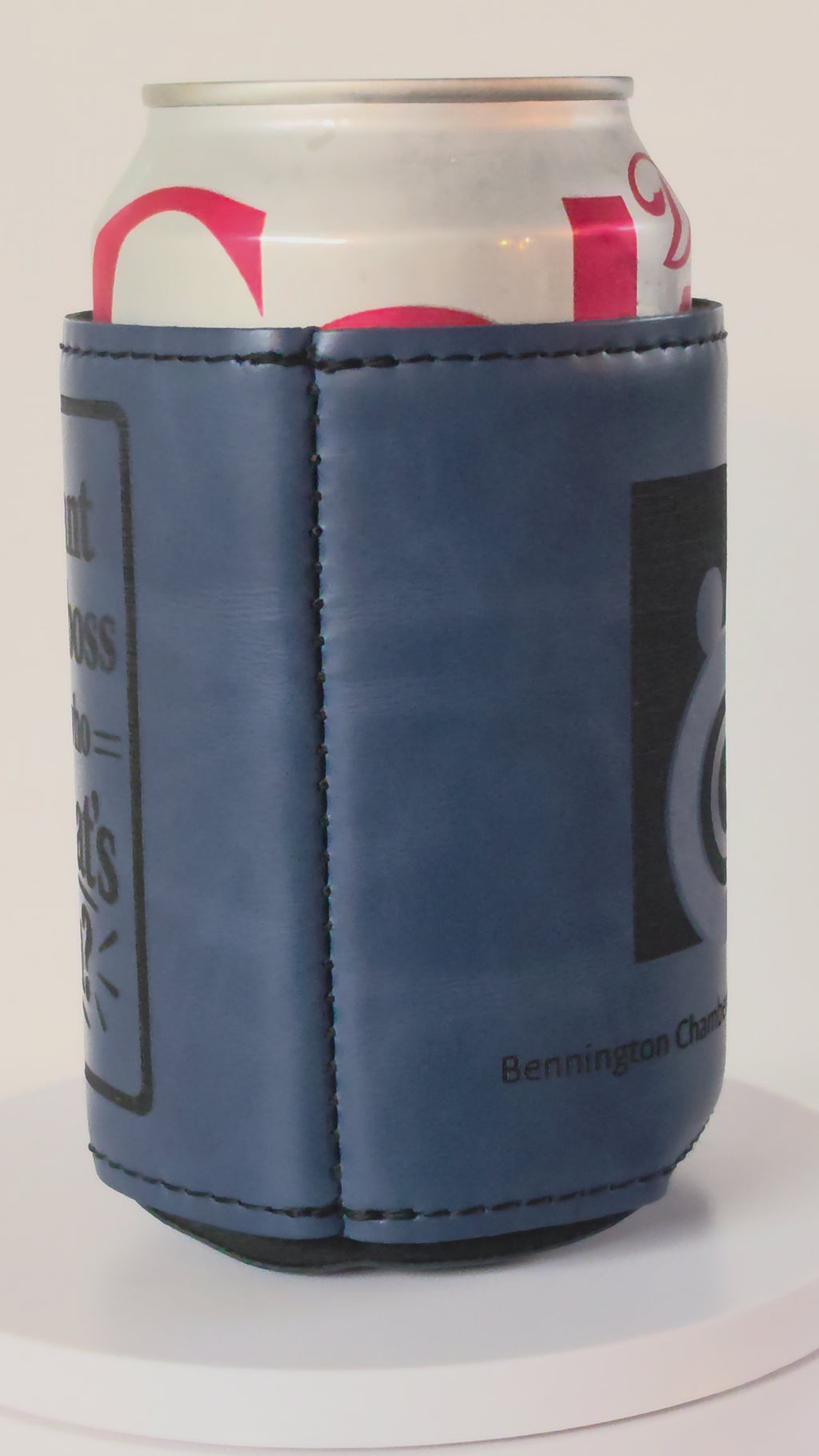 Leatherette Can Holder: Who's in charge?